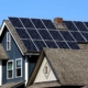 solar panels on a house
