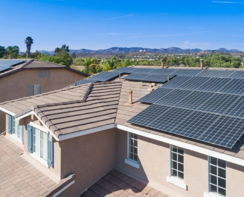 home with solar panels