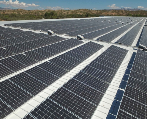 Large facility with solar on roof