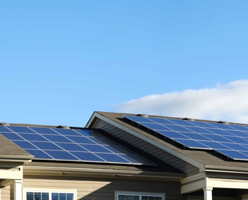 solar panels installed on a house